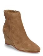 Sherry Suede Bootie Shoes Boots Ankle Boots Ankle Boots With Heel Beige Lauren Ralph Lauren