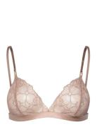 Anya Triangle Bralette Lingerie Bras & Tops Soft Bras Bralette Pink Hunkemöller