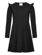 Flared Dress Dresses & Skirts Dresses Casual Dresses Long-sleeved Casual Dresses Black Geggamoja