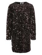 Vmbella Sequin Ls Short Dress Jrs Girl Dresses & Skirts Dresses Partydresses Black Vero Moda Girl