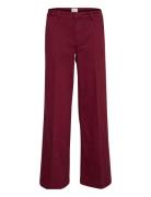 Laramw 149 Wide Pant Bottoms Trousers Wide Leg Burgundy My Essential Wardrobe