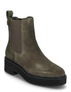 Adrianna Suede Bootie Shoes Chelsea Boots Khaki Green Lauren Ralph Lauren