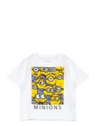 Nmmjule Minions Nreg Ss Top Box Sky Tops T-Kortærmet Skjorte White Name It