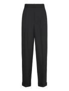 Wool Wide-Leg Tuxedo Pant Bottoms Trousers Wide Leg Black Polo Ralph Lauren