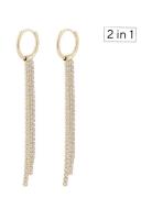 Fanny Ring Tassel Ear G/Clear Accessories Jewellery Earrings Hoops Gold SNÖ Of Sweden