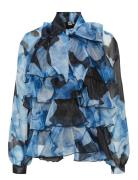 Yasromina Ls Top - Show Tops Blouses Long-sleeved Blue YAS