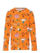 Circus Pippi Shirt Tops T-shirts Long-sleeved T-Skjorte Orange Pippi Langstrømpe