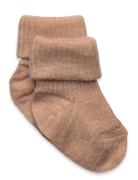 Wool Rib Baby Socks Socks & Tights Baby Socks Brown Mp Denmark