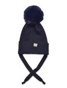 Oslo Beanie - Fake Fur Accessories Headwear Hats Beanie Navy Mp Denmark