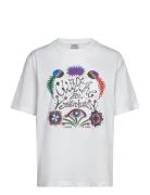 Chest Artwork Loose Fit T-Shirt Tops T-shirts & Tops Short-sleeved White Scotch & Soda