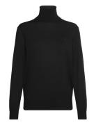 Wool Turtleneck Sweater Tops Knitwear Turtleneck Black Polo Ralph Lauren