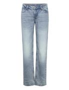 Moop Low Waist Straight Jeans Bottoms Jeans Straight-regular Blue Monki