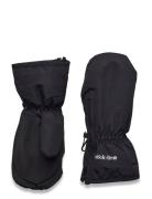 Nylon Mittens W/Zipper Accessories Gloves & Mittens Gloves Black Mikk-line