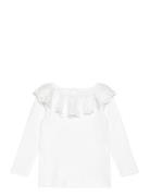 Nmfrilda Slim Ls Top Tops T-shirts Long-sleeved T-Skjorte White Name It