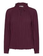 Myrapw Bl Tops Blouses Long-sleeved Burgundy Part Two