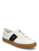 Janson Ii Suede-Trim Leather Sneaker Low-top Sneakers White Lauren Ralph Lauren