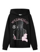 Nkfada Wednesday Nreg Sweat Wh Bru Sky Tops Sweatshirts & Hoodies Hoodies Black Name It