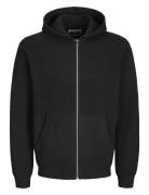 Jcocaleb Knit Zip Hoodie Bf Tops Sweatshirts & Hoodies Hoodies Black Jack & J S