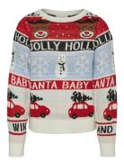 Vmholly Jollyflakes Ls Pull Xmas Girl Tops Knitwear Pullovers Cream Vero Moda Girl