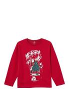 Nkmremusjul Ls Nreg Top Box Tops T-shirts Long-sleeved T-Skjorte Red Name It