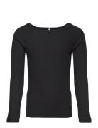 Nkfotilia Ls Slim Top Tops T-shirts Long-sleeved T-Skjorte Black Name It