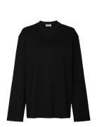 Over D Long Sleeve T-Shirt Tops T-shirts & Tops Long-sleeved Black Weekday