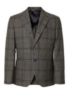 Slhreg-Callum Check Blz B Suits & Blazers Blazers Single Breasted Blazers Grey Selected Homme