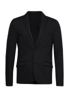 Superflex Knitted Blazer Suits & Blazers Blazers Single Breasted Blazers Black Lindbergh