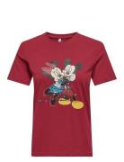 Onlmickey Life Reg S/S Top Box Xmas Jrs Tops T-shirts & Tops Short-sleeved Red ONLY