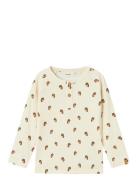 Nmmgavo Elo Ls Slim Top Lil Tops T-shirts Long-sleeved T-Skjorte Beige Lil'Atelier