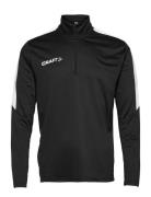 Progress Halfzip Ls Tee M Sport Sweatshirts & Hoodies Fleeces & Midlayers Black Craft