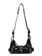 Palma Wrinkle Recycled Pu Bags Small Shoulder Bags-crossbody Bags Black Nunoo