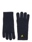 Racked Rib Gloves Accessories Gloves Finger Gloves Blue Lyle & Scott