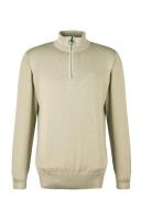 Barbour Cotton Half Zip Knitted Jumper Designers Knitwear Half Zip Jumpers Beige Barbour