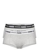 Puma Women Mini Short 2P Pack Sport Panties Hipster & Boyshorts Grey PUMA