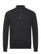 Patton Half Zip Designers Knitwear Half Zip Jumpers Grey Oscar Jacobson