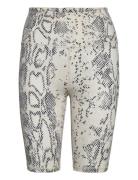 Oat White Viper Biker Shorts Sport Running-training Tights Multi/patterned Aim´n