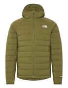 M Belleview Stretch Down Hoodie Sport Men Sport Clothing Sport Outerwear Sport Jackets Sport Outdoor Jackets Khaki Green The North Face