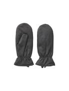 Pcnellie Leather Mittens Noos Accessories Gloves Thumb Gloves Black Pieces