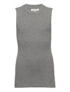 Cbpenny Long Knitted Slipover Tops Vests Grey Costbart