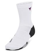 Ua Prj Rock Ad Playmaker 1Pk Mid Sport Women Sport Clothing Sport Socks White Under Armour