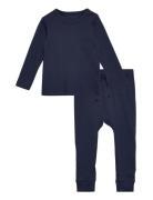 Rib Jersey Long Johns Set Sets Sets With Long-sleeved T-shirt Navy Copenhagen Colors