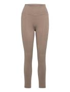 Luxe Seamless Tights Bottoms Running-training Tights Beige Aim´n