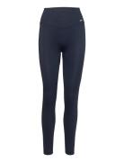 Navy Ribbed Seamless Tights Sport Running-training Tights Seamless Tights Blue Aim´n