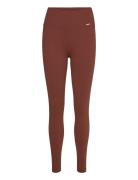 Ribbed Seamless Tights Sport Running-training Tights Seamless Tights Burgundy Aim´n