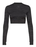 Formknit Seamless Top Sport Crop Tops Long-sleeved Crop Tops Black PUMA