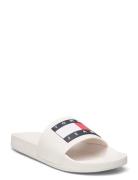 Tommy Jeans Pool Slide Ess Shoes Summer Shoes Sandals Pool Sliders White Tommy Hilfiger