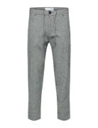 Slh172-Slimtape Brody Linen Pant Noos Bottoms Trousers Linen Trousers Blue Selected Homme