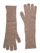 Woona Long Gloves Accessories Gloves Finger Gloves Beige Becksöndergaard