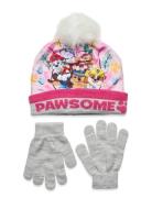 Set Cap + Glooves Accessories Headwear Hats Winter Hats Multi/patterned Paw Patrol